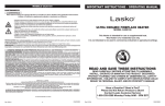 Lasko CA20100 Use and Care Manual
