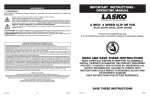 Lasko 2004W Use and Care Manual