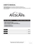 Arctic Aire by Danby ADR50B1G Use and Care Manual