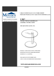 Monarch Specialties I 3017 Instructions / Assembly