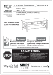 Simpli Home 3AXCRGL001 Instructions / Assembly