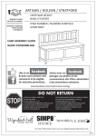 Simpli Home AXCBEN002 Instructions / Assembly