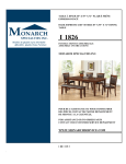 Monarch Specialties I 1826 Instructions / Assembly