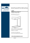 Monarch Specialties I 3019 Instructions / Assembly