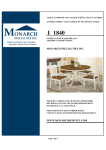 Monarch Specialties I 1840 Instructions / Assembly