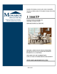 Monarch Specialties I 1666TP Instructions / Assembly
