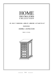 Home Decorators Collection 8190300410 Instructions / Assembly