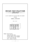 Home Decorators Collection 3885400960 Instructions / Assembly