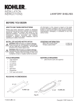 KOHLER K-2229-0 Installation Guide