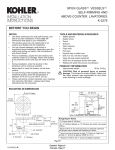 KOHLER K-2276-B11 Installation Guide