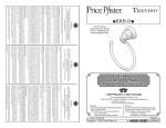 Pfister BRB-D0VV Instructions / Assembly