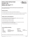 American Standard TW001L-OV.011 Installation Guide