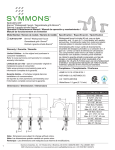 Symmons SLW-8212-RP Instructions / Assembly