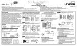 Leviton 031-VRF01-1LZ Instructions / Assembly