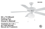 Hampton Bay YG269-WH Instructions / Assembly