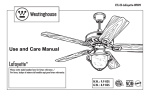 Westinghouse 7877965 Use and Care Manual