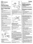 Westinghouse 7787500 Use and Care Manual