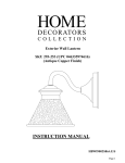 Home Decorators Collection HBWI9002S86A Instructions / Assembly