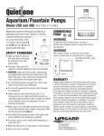 Lifegard Aquatics R440801 Use and Care Manual