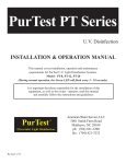 PurTest PT204-854 Instructions / Assembly