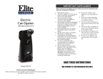Elite ERH-18 Use and Care Manual