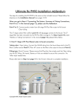 APEC Water Systems FILTER-SET-PH Use and Care Manual