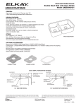 Elkay EAQDUH3421 Installation Guide