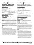 Culligan CULLIGAN-HF-360 Instructions / Assembly