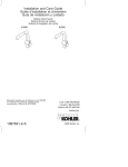 KOHLER K-6333-SN Installation Guide