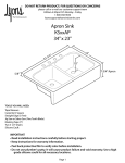 Lyons Industries DKS02AP-3.5 Installation Guide