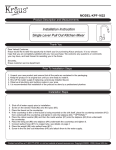 KRAUS KHF200-33-KPF1622-KSD30SN Installation Guide