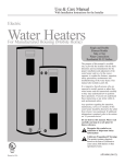 Rheem Performance XE40T06MH45U1 Instructions / Assembly