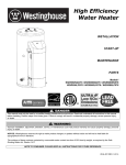 Westinghouse WGR080LP076 Instructions / Assembly