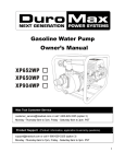 Duromax XP652WP Use and Care Manual