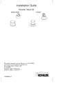 KOHLER K-8549-SN Installation Guide