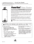 Perfect Fit TPV75-75FV-2 Low Nox Natural Gas Use and Care Manual