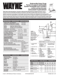 Wayne WST30 Use and Care Manual