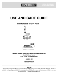 Everbilt SBA025RP Use and Care Manual