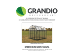 Grandio Greenhouses ELITE-8 Use and Care Manual