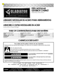 Gladiator GAGB28KDYG Instructions / Assembly