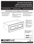 ClosetMaid 30610 Instructions / Assembly