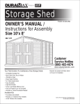 Duramax Building Products 00212 Use and Care Manual