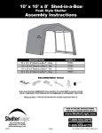 ShelterLogic 70333 Instructions / Assembly