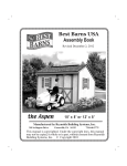 Best Barns aspen_812df Instructions / Assembly