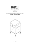 Home Decorators Collection 7474900210 Instructions / Assembly