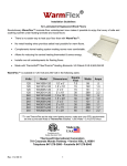 ThermoSoft WarmFlex WX3010-120 Installation Guide