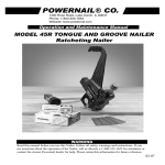 POWERNAIL 45RW Use and Care Manual