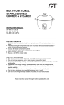 SPT SC-887 Use and Care Manual