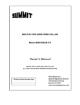 Summit Appliance SWC530LBIST Use and Care Manual