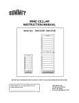 Summit Appliance SWC1535B Use and Care Manual